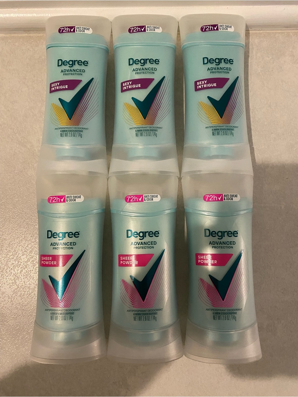 6 brand new degree deodorant antiperspirant bundle set